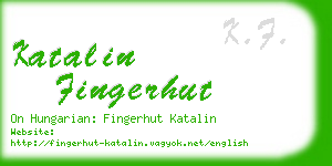 katalin fingerhut business card